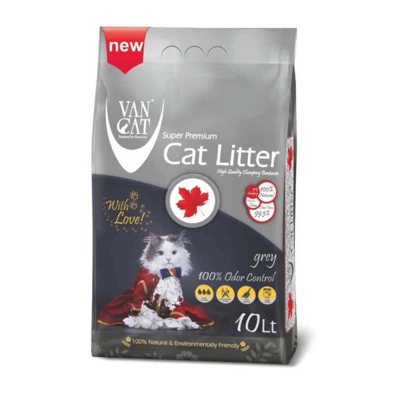 Van Cat Canada Grey kaķu smiltis cementējošas ar aktīvo ogli 10 L 8.5 kg